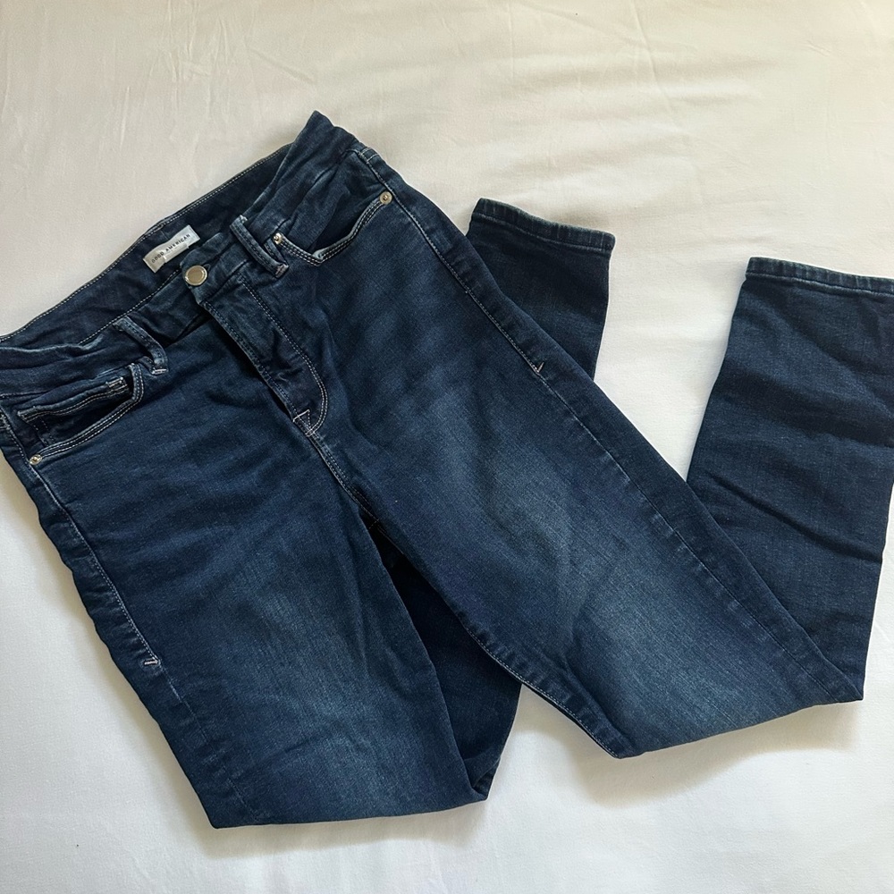 Good American high rise dark wash skinny jeans size 4